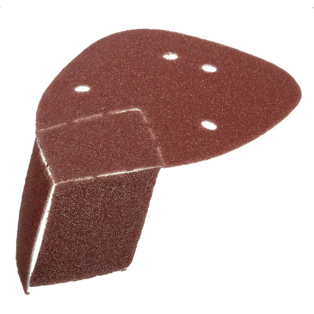 

40pcs Hook Loop Sanding Discs 4-Hole Grit 40 60 80 120 Triangle Pads Moisture Heat Resistant Sandpaper Polishing Pads For