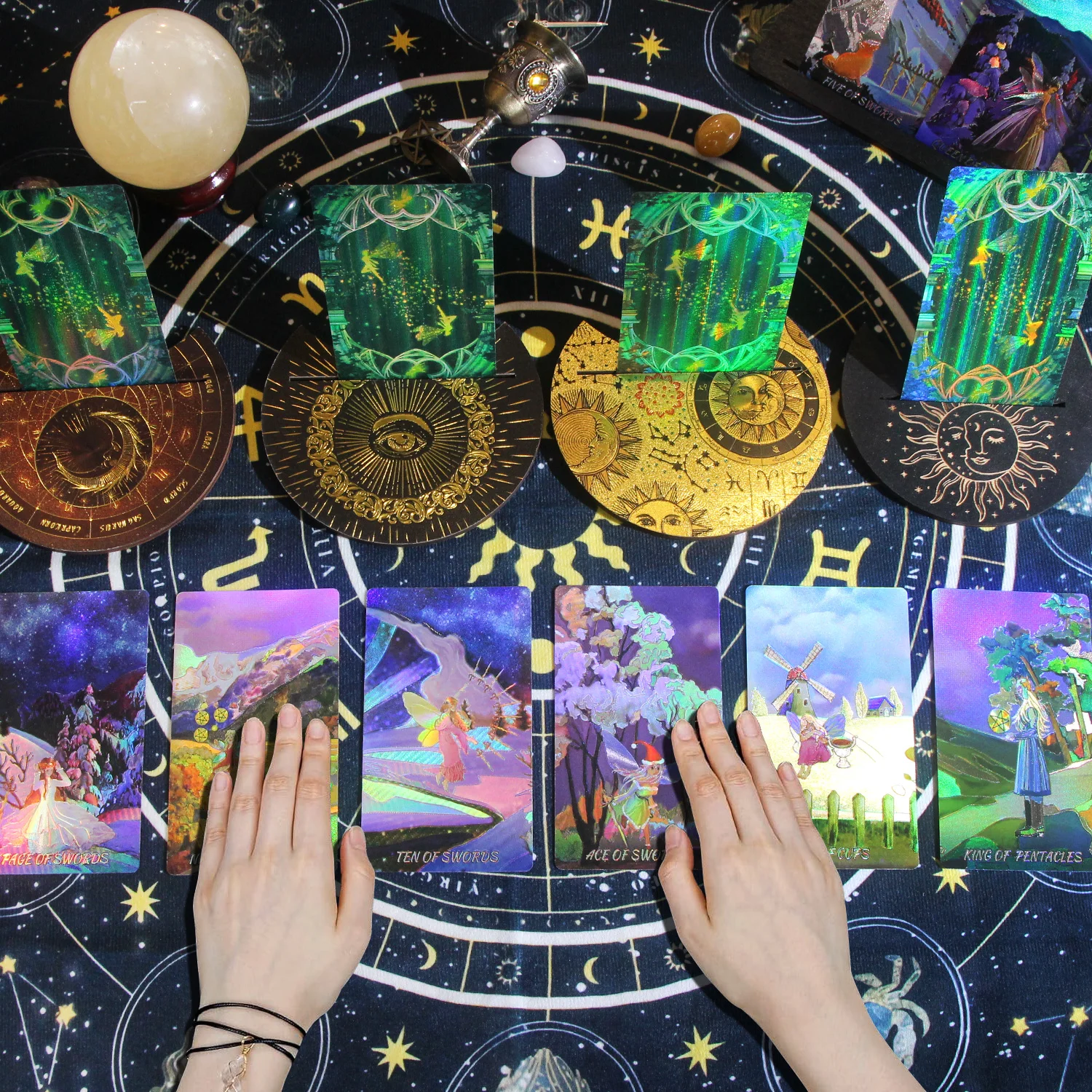 Shuttle-Spiegel Tarot Goldfolie Tarot, wasserdicht und laserbeständig