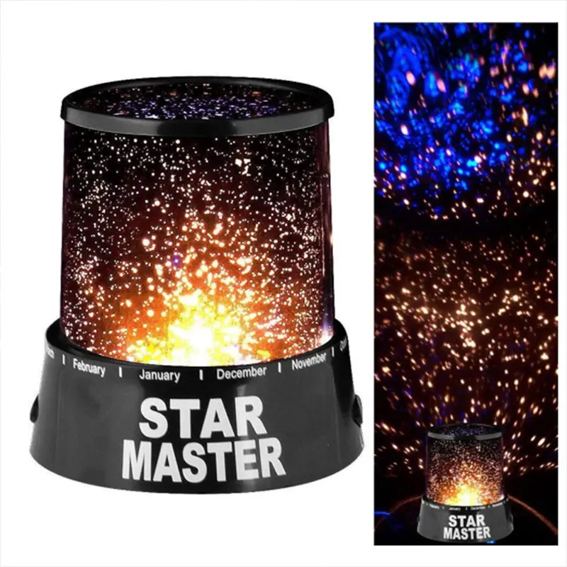 SanjiCook LED Star Sky Projection Lights Colorful Rotating Cosmic Star Moon Ocean Night Light Used For Home Bedroom Decoration