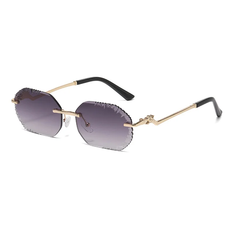New Rimless Sunglasses Women Luxury Designer Brand Shades UV400 Vintage Metal Men Fashion Ladies Sun Glasses Frameless Shades 4