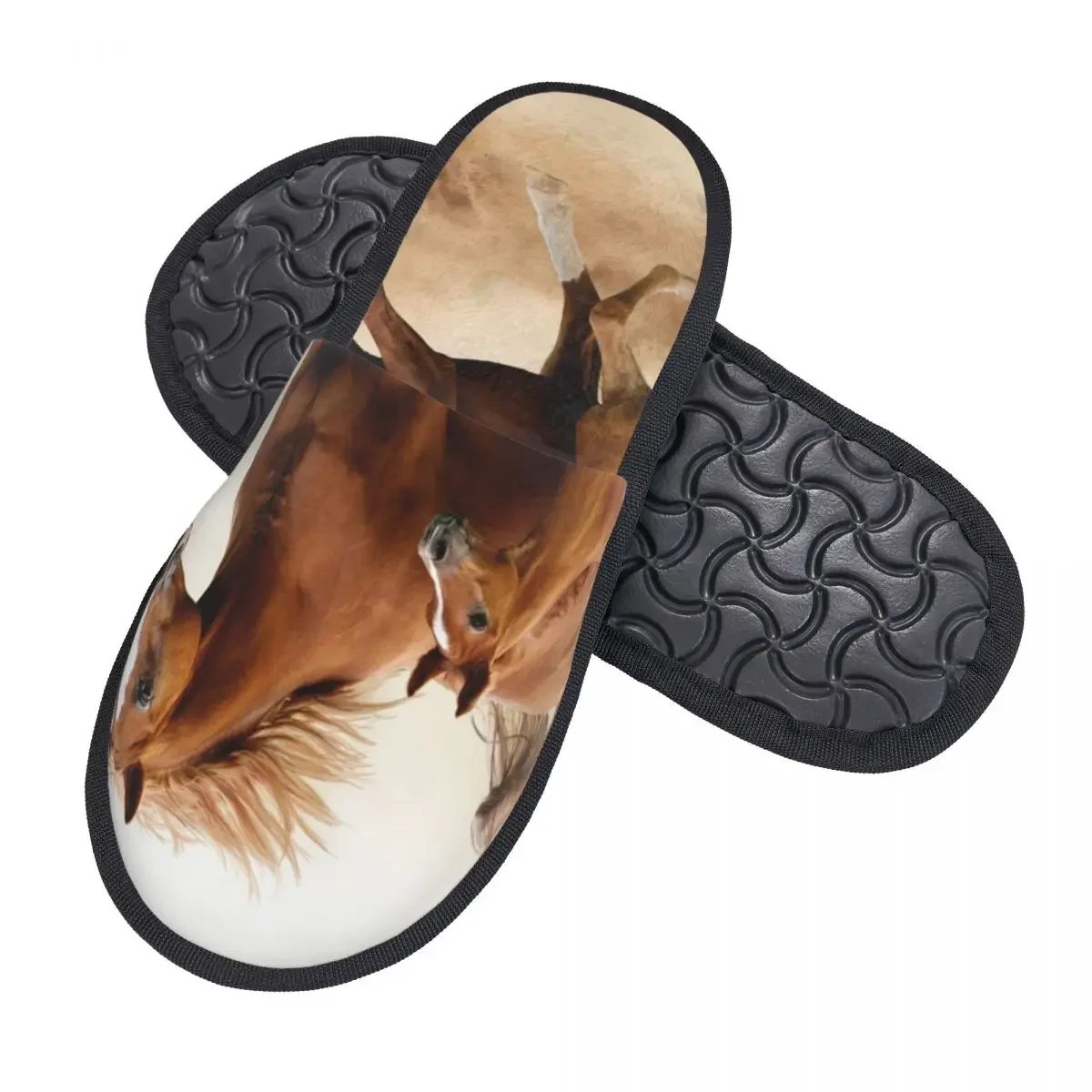 Fur Slipper For Women Men Fashion Fluffy Winter Warm Slippers Baby Horse And His Mom House Shoes