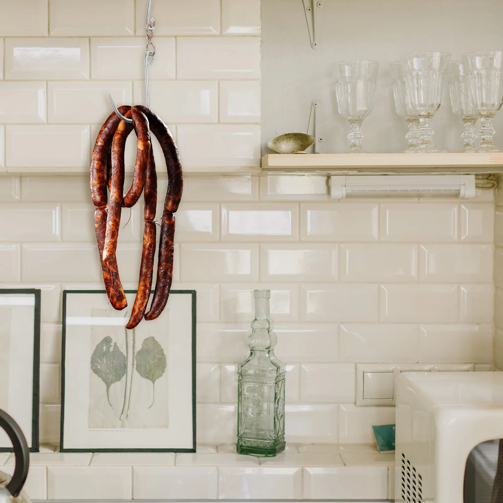 

Meat Hook S-Shaped Stainless Steel Hanging Tool For Sausage Bacon Chicken Beef Drying Cured Meat Processing Butcher Shop Kitchen