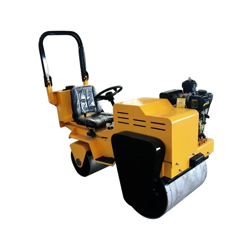 Mini Self-propelled Hydraulic Vibratory Soil Rubber Tire Drum Road Roller Compactor for Sale