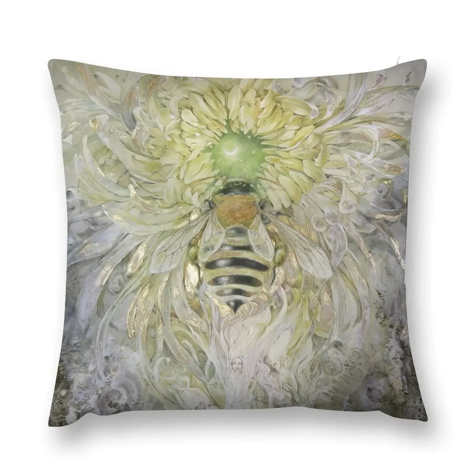 

Honeybee - When Flowers Dream Throw Pillow Christmas Pillow Cases Christmas Pillow Covers