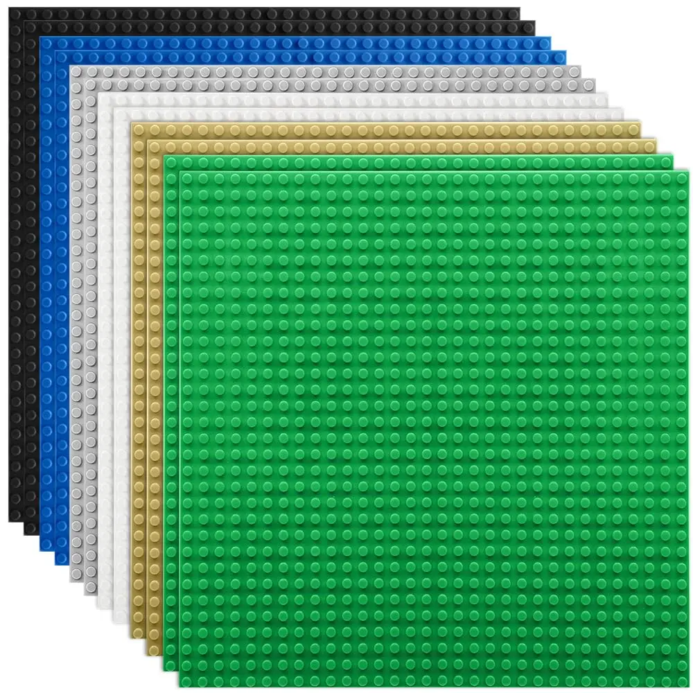 12 Packs Classic Baseplates Building Base Plates for Building Bricks, 100% Compatible with Major Brands Baseplates, 10