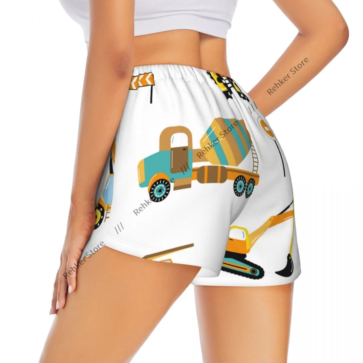 

Женские спортивные шорты, строительные тракторы, бег, йога, фитнес, быстросохнущие тренировки по бадминтону с карманом