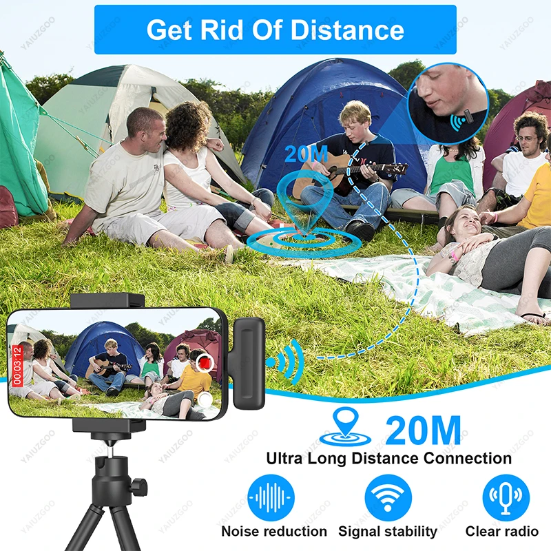 Mini Wireless Lavalier Microphone Portable Noise Reduction Short Video Recorder Iphone C With Charging Box