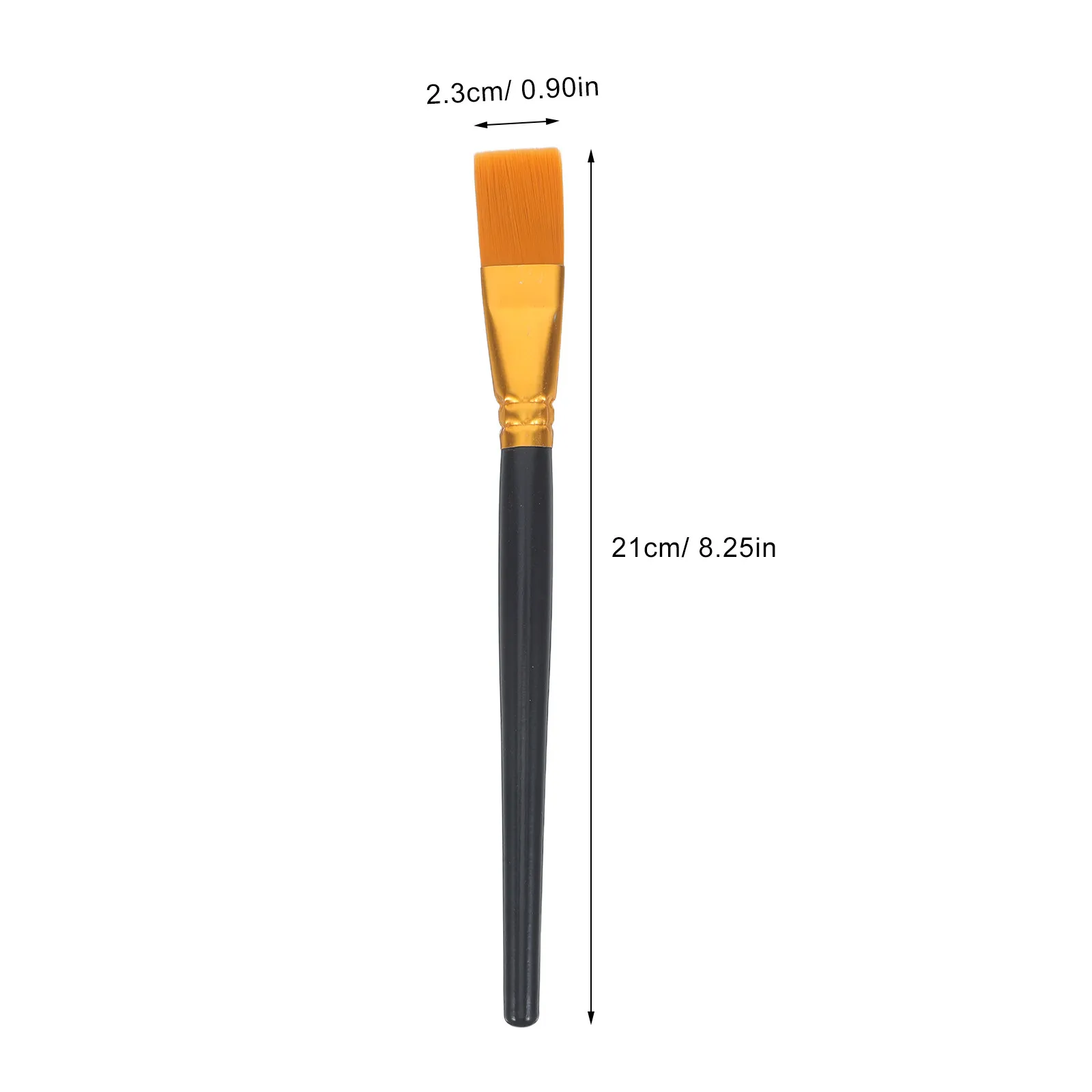 10Pcs Childrens Paintbrush Set Flat Nylon Hair Soft Wooden Handle Paintbrushes for Acrylic Watercolor Face and Body