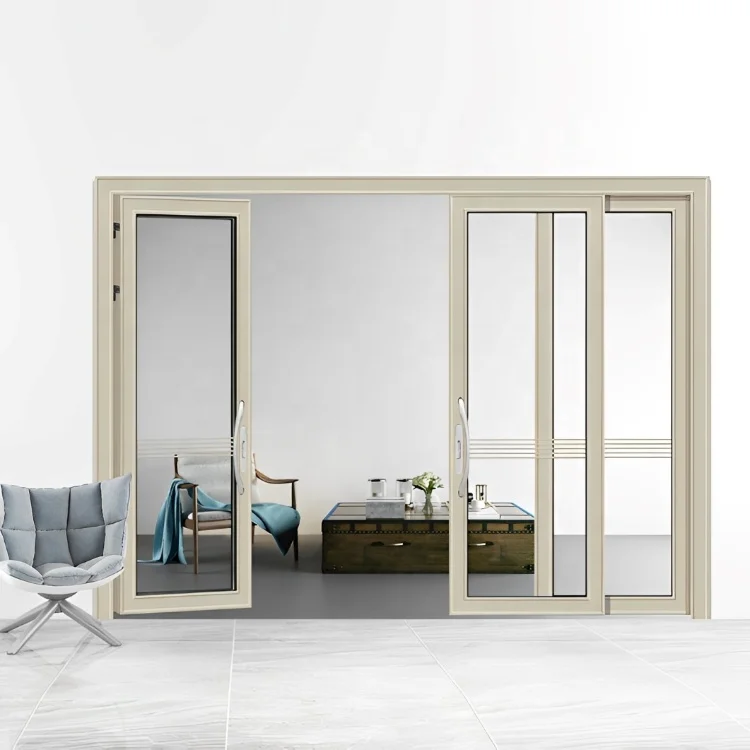 Factory Wholesale Aluminum Frame Soundproof PT Swing Sliding Door