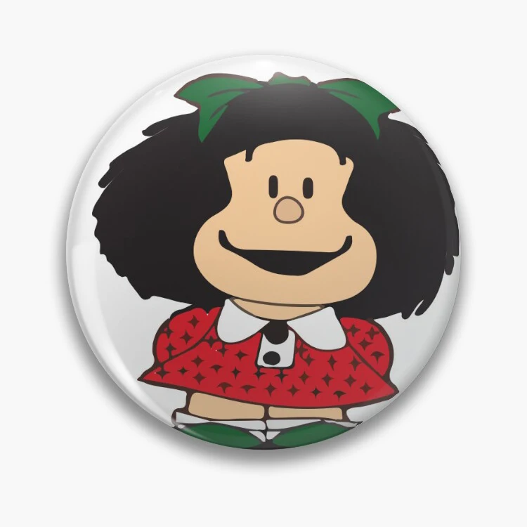 Cartoon Mafalda Badge Pins Funny Collar Custom Clothes Manga Metal Broches Broche Pins for Backpacks Fashion Manga