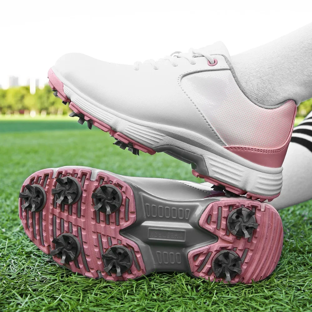 Waterproof Golf Shoes for Women, Non-Slip Golf Sneakers, Breathable Golf Training Sport Spikes