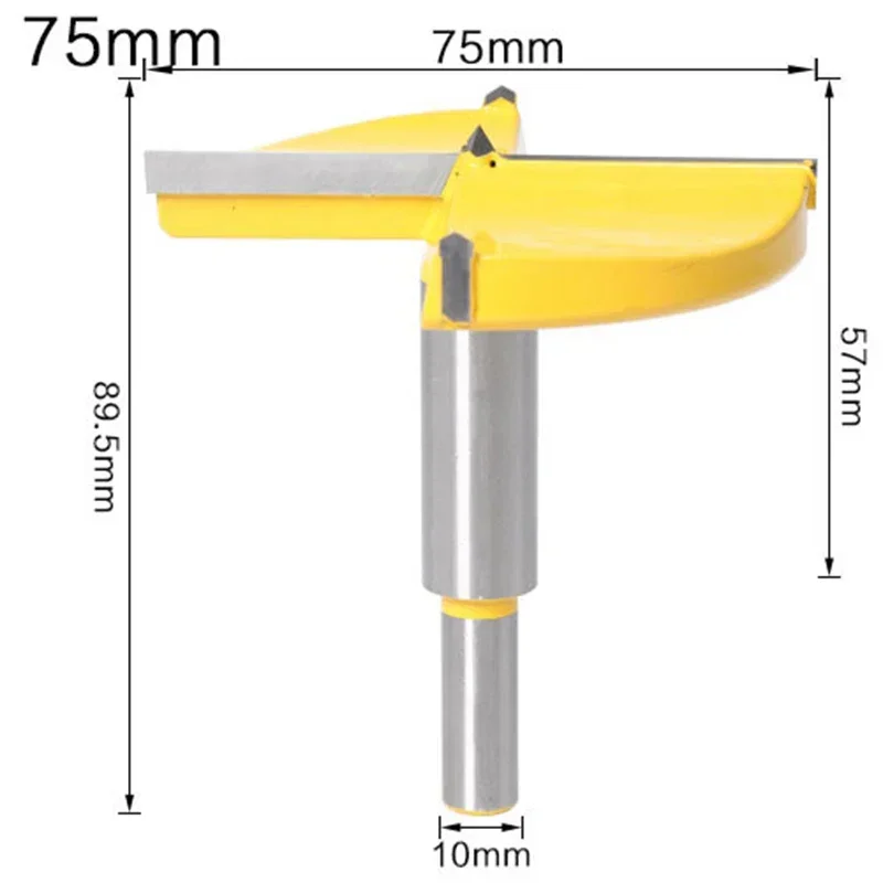 1PC 70mm-100mm Forstner Tips Woodworking Tools Hole Saw Cutter Hinge Boring Drill Bits Round Shank Tungsten Carbide Cutte