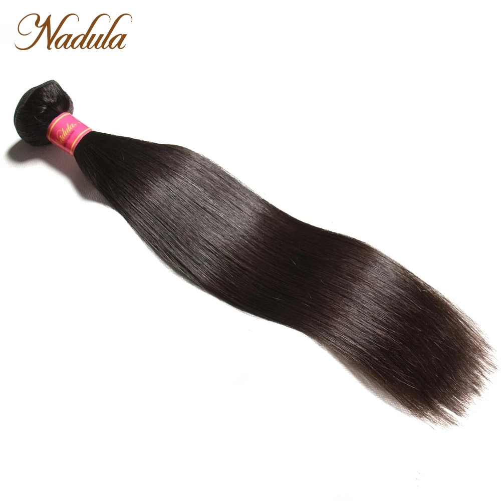 Nadula Hair 1 Bundle cheveux indiens cheveux humains raides tisse 8-30 pouces Remy Extensions de cheveux couleur naturelle vierge cheveux humains vente