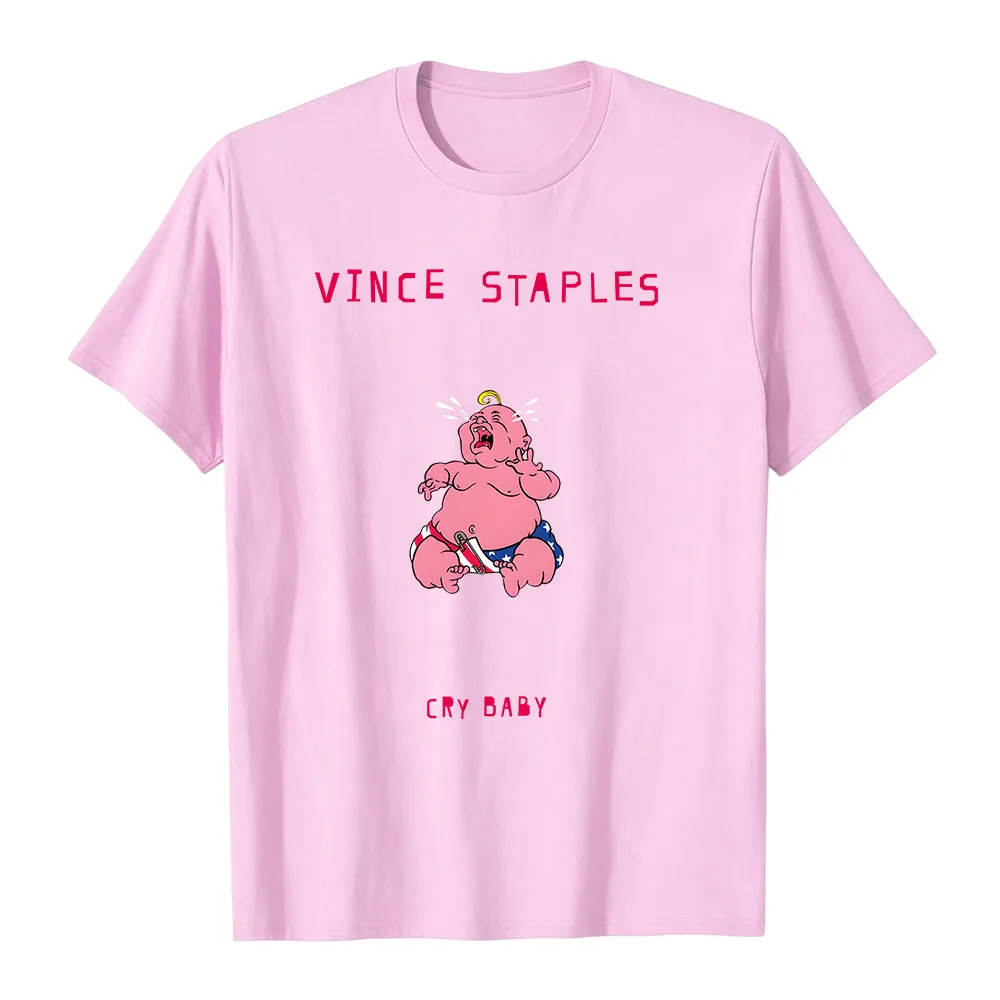 Cry Baby Vince Staples  T-shirt Design Graphic Printing Merch Tee Short Sleeve Cotton Summer Soft Tshirts Unisex Streetwear Top