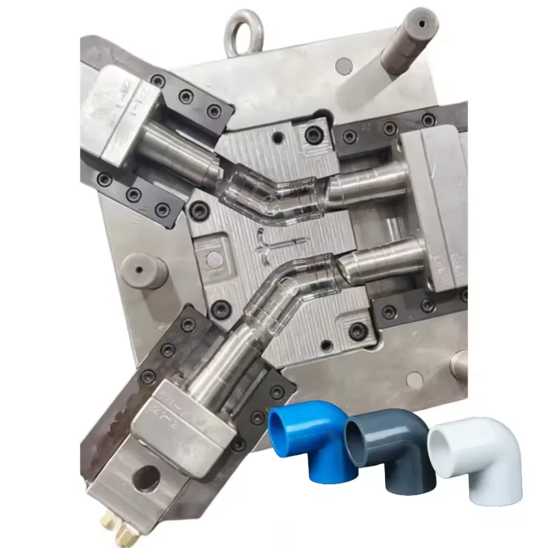 Cheap Custom Made Injection Molded Plastic 90 Degree Bend Pipe Two-way Connection PVC Pipe Fitting Parts