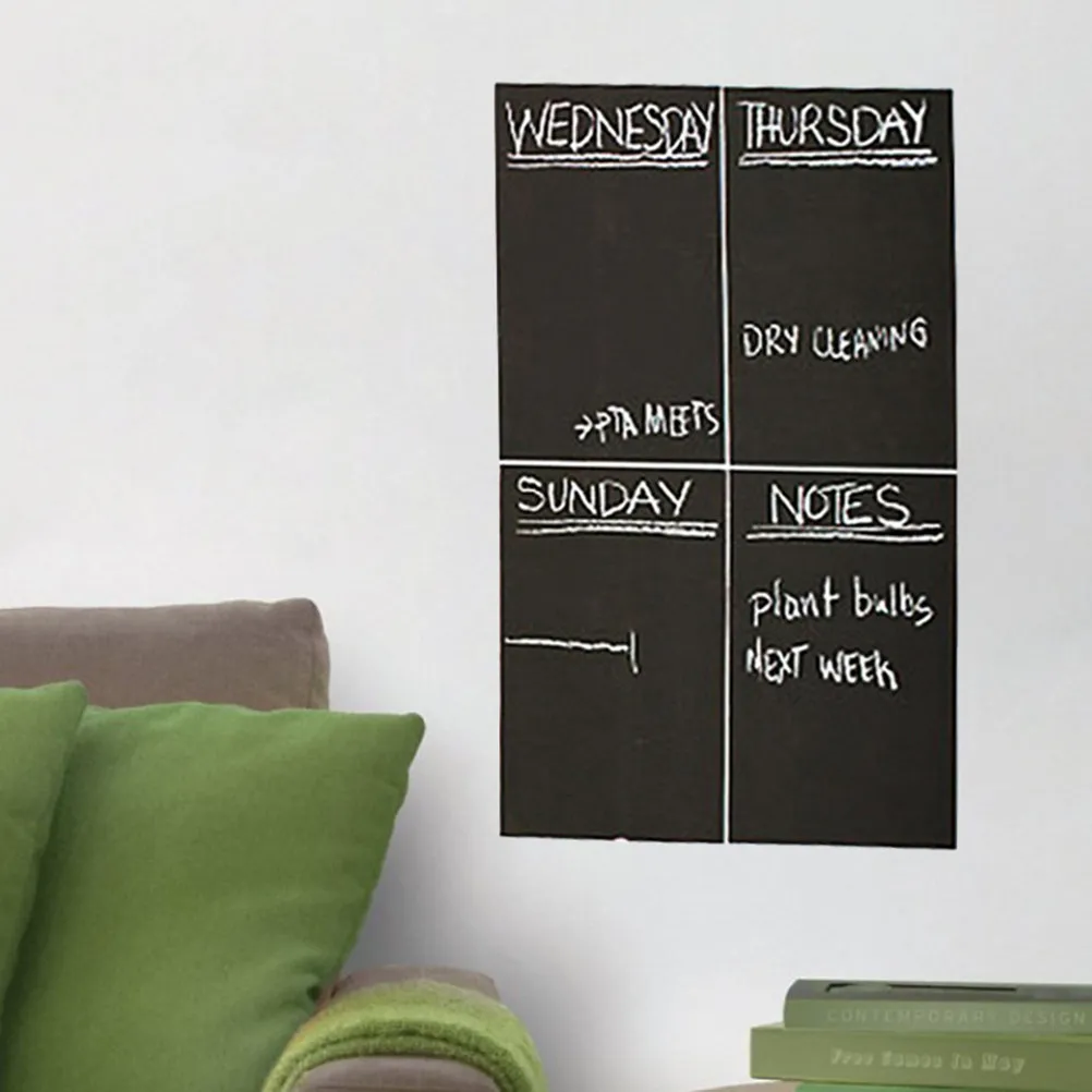 

4Pcs 20x30cm A4 Blackboard Sticker Wear Resistant Reusable Chalkboard Sheet for Kitchen Calendar Kids Room Black Board Stickers