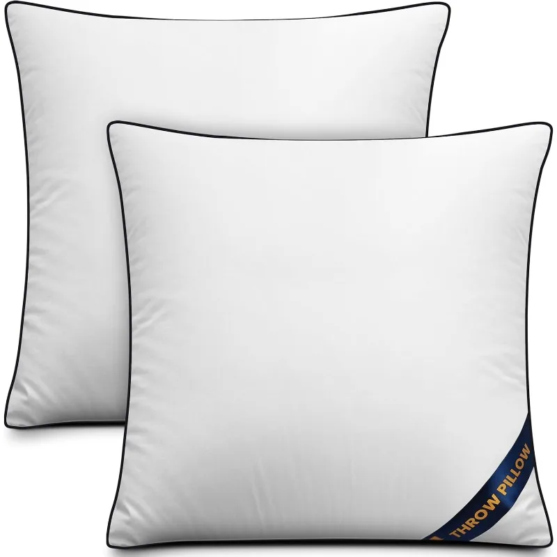 Throw Pillow Inserts (Pack of 24, White), 16 x 16 Inches Decorative Indoor Pillows for Sofa, Bed, Couch, Cushion Sham Stuffer