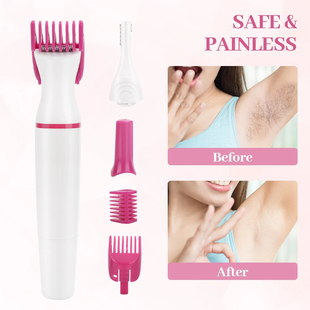 5 In 1 Multifunction Women Hair Removal Electric Shaping Female Shaving Machine Mini Shaver Trimmer Razor for Eyebrow Underarm