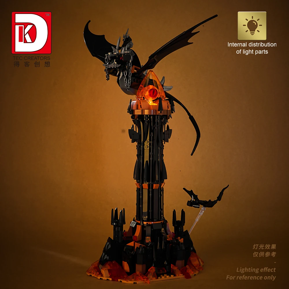 Moc-Lord حلقات الفيلم نموذج القصدير الوحش برج سحري اللبنات قلعة القلعة الإبداعية تجميع الطوب اللعب هدية لكي