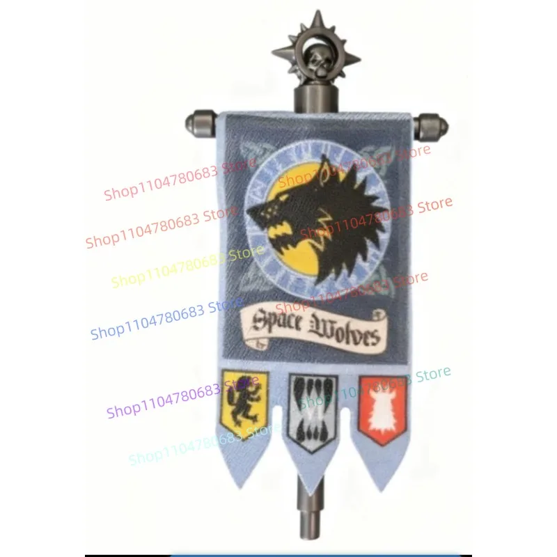 Blocs de construction MOC, Mini figurine de drapeau, modèle d'assemblage, pièce d'exposition, accessoires de jeu animé, jouet décoratif, cadeau à collectionner