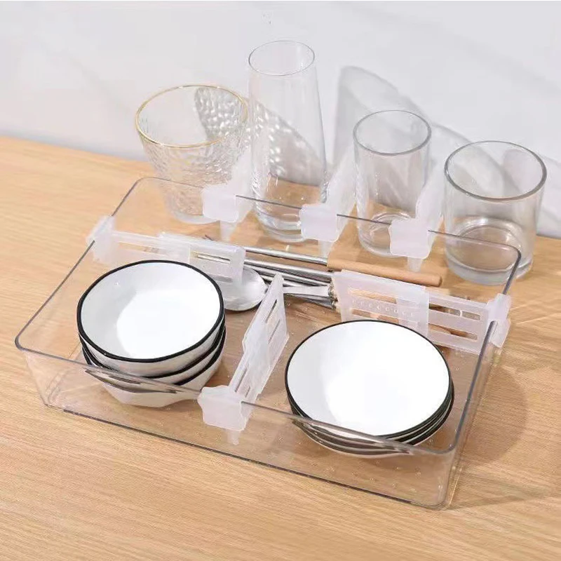 Tablero de partición de almacenamiento para refrigerador, estante de plástico, Clip divisor de separación, férula, puerta lateral de nevera, organizador de almacenamiento de alimentos, 5 uds.