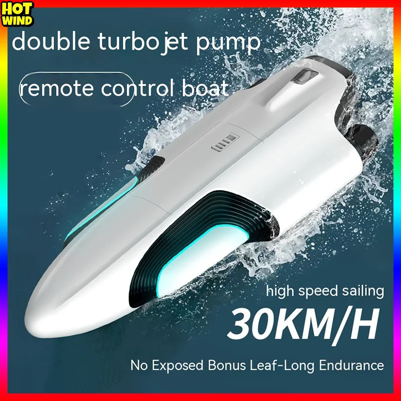 

New S2 Remote-controlled Boat Dual Vortex Jet High-speed Boat Reset Water Toy Competition Model Rc Boat Toy Gift