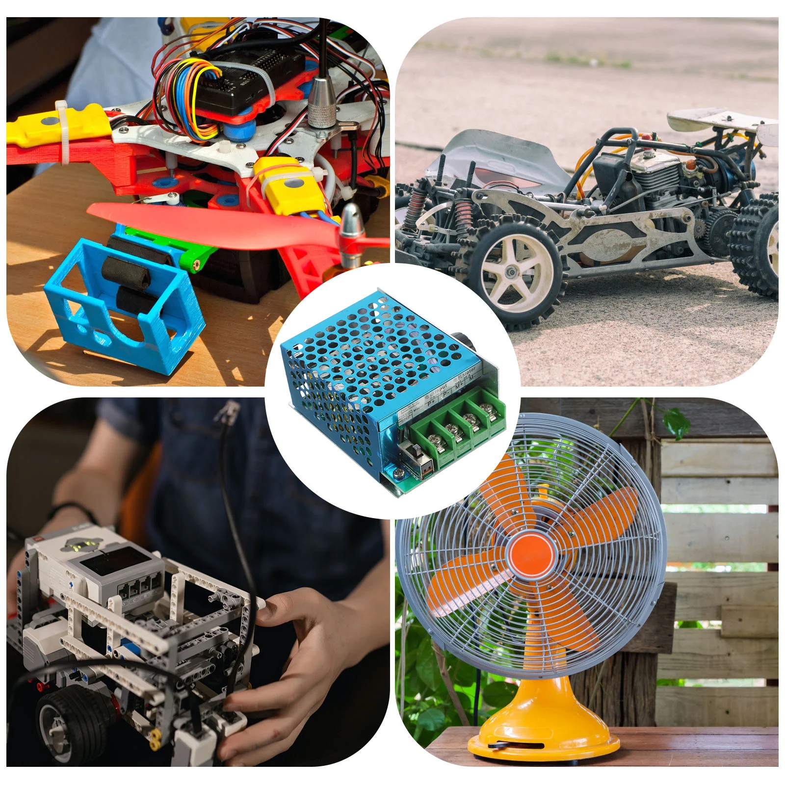 

Dc Motor Speed Controller 7-70V 30A Pwm Adjustable Regulator For Electric Motor Aluminum Shell Fuse High-Frequency Capacitor