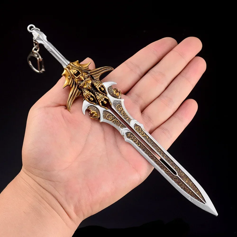 22cm God of War Game Weapon Kratos Blade of Olympus Zeus Anime Weapon Model Keychain Collection Decoration Display Gift Toy