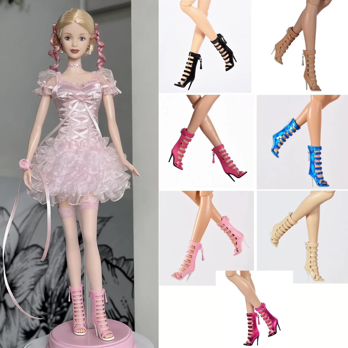 

Обувь для кукол 1/6: Оригинальный дизайн, модные туфли-лодочки на высоком каблуке для кукол Kissmela, Nu.face, FR2, FR6.0, MUSES, Babi.