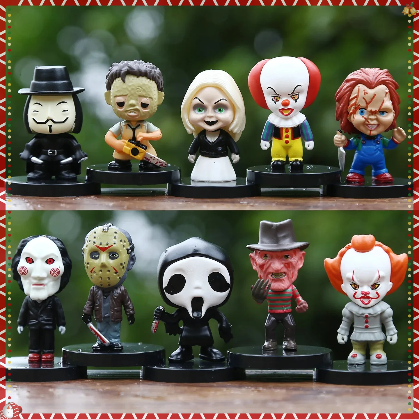 10 pièces Film d'horreur Clown Figurine jouets PVC modèle Halloween cadeau vinyle Figurine poupée cadeau