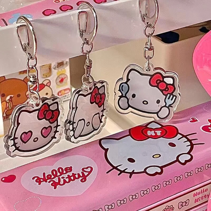 2024 New Hot Fashion Trend Sanrio Helloes Kittys Delicate Key Chain Accessories Anime Figure Pendant Cartoon A Gift for A Friend