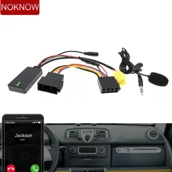 6Pin Car Bluetooth Aux Audio Adapter Microphone Handsfree Cable for Alfa Romeo 159 Fiat 500 LANCIA Musa Benz Smart Fortwo 451