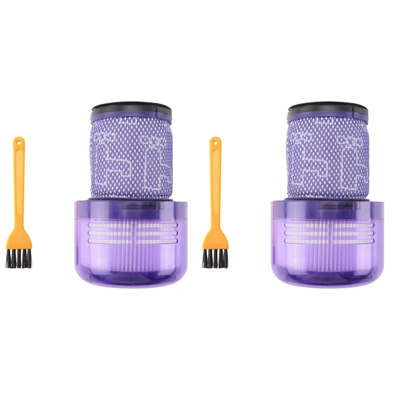 2025-2Pcs Hepa Filter For Dyson V12 Vacuum Cleaner Rear Filter Replacement Spare Parts Washable Filter With Cleaning Brush