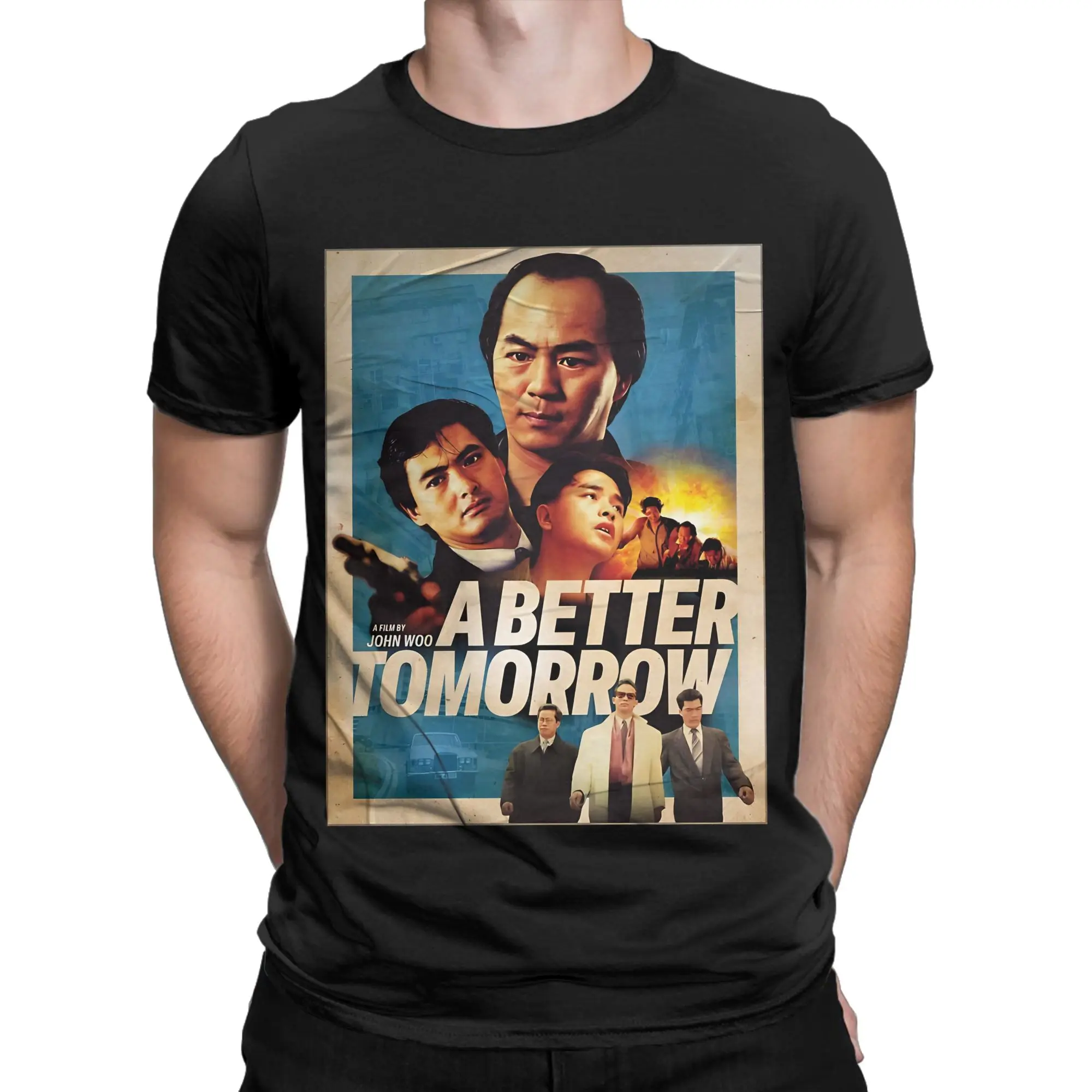 A Better Tomorrow Essential Shirt Novelty Graphic 100% Cotton T-Shirt A Better Tomorrow Tops Tees For Men