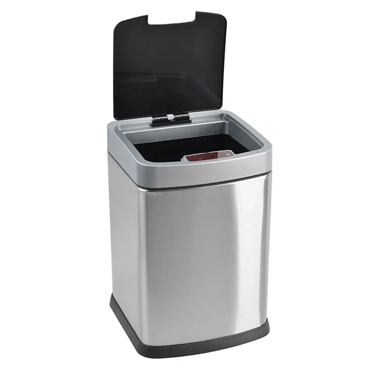 Factory promotional eco-friendly touchless automatic sensor garbage bins stainless steel trash can