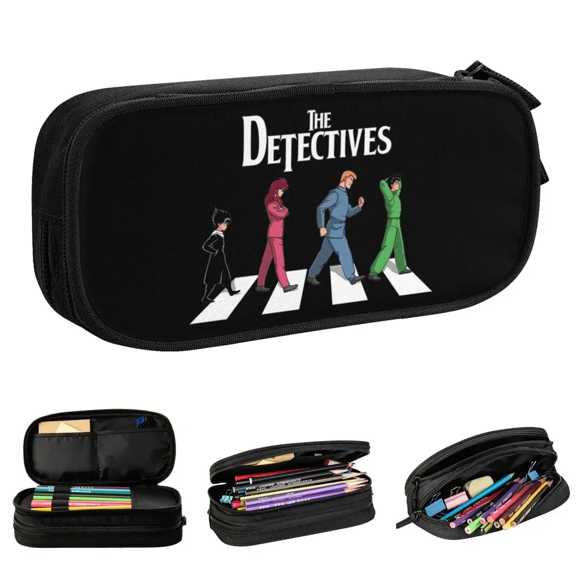 

The Detectives YuYu Hakusho Pencil Case Cute Anime Pen Box Bag Girl Boy Big Capacity Students School Cosmetic Pencil Pouch