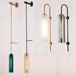 Candelabro de pared Led de cristal moderno, luminaria de decoración para dormitorio, sala de estar, lámpara de iluminación nórdica para interior, mesita de noche, Baño