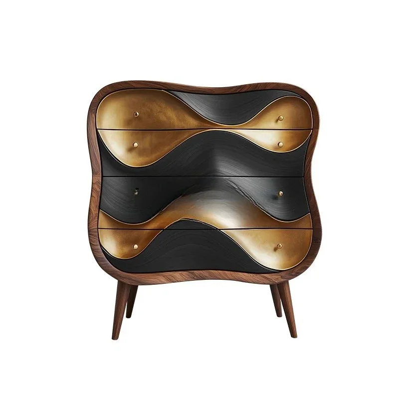 

Special-shaped four-chest cabinet light luxury solid wood storage villa bedroom drawer cabinet jewelry cabinet
