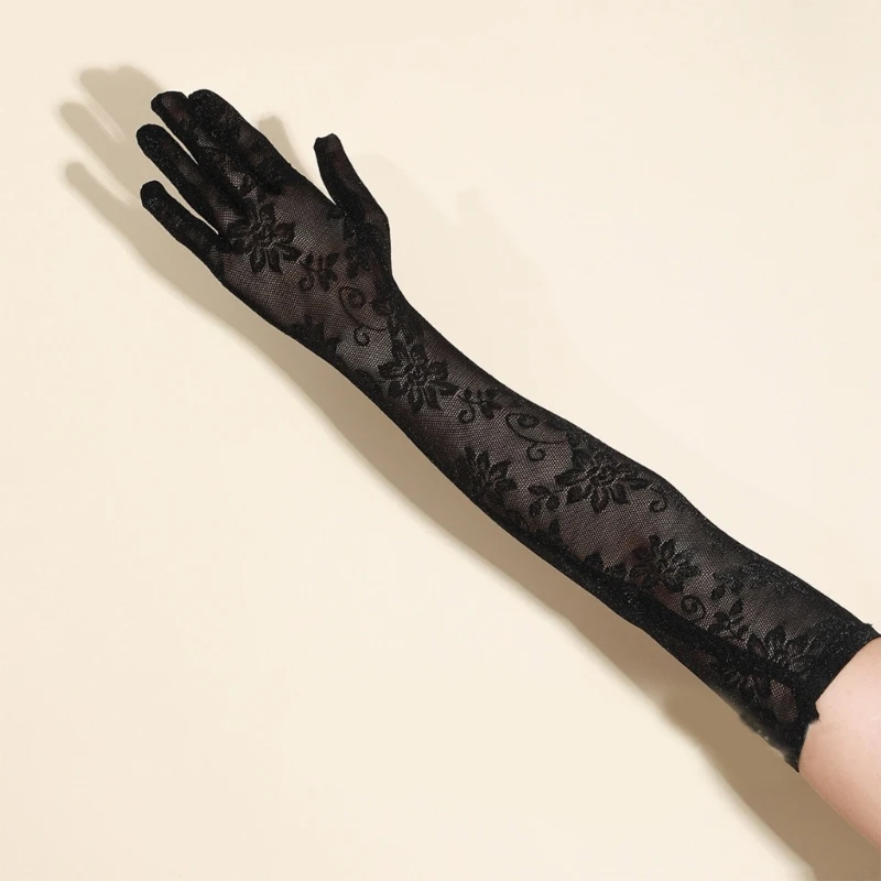 

Long Gloves Formal Event Dress Gloves Women Evening Party Ceremonial Lace Gloves