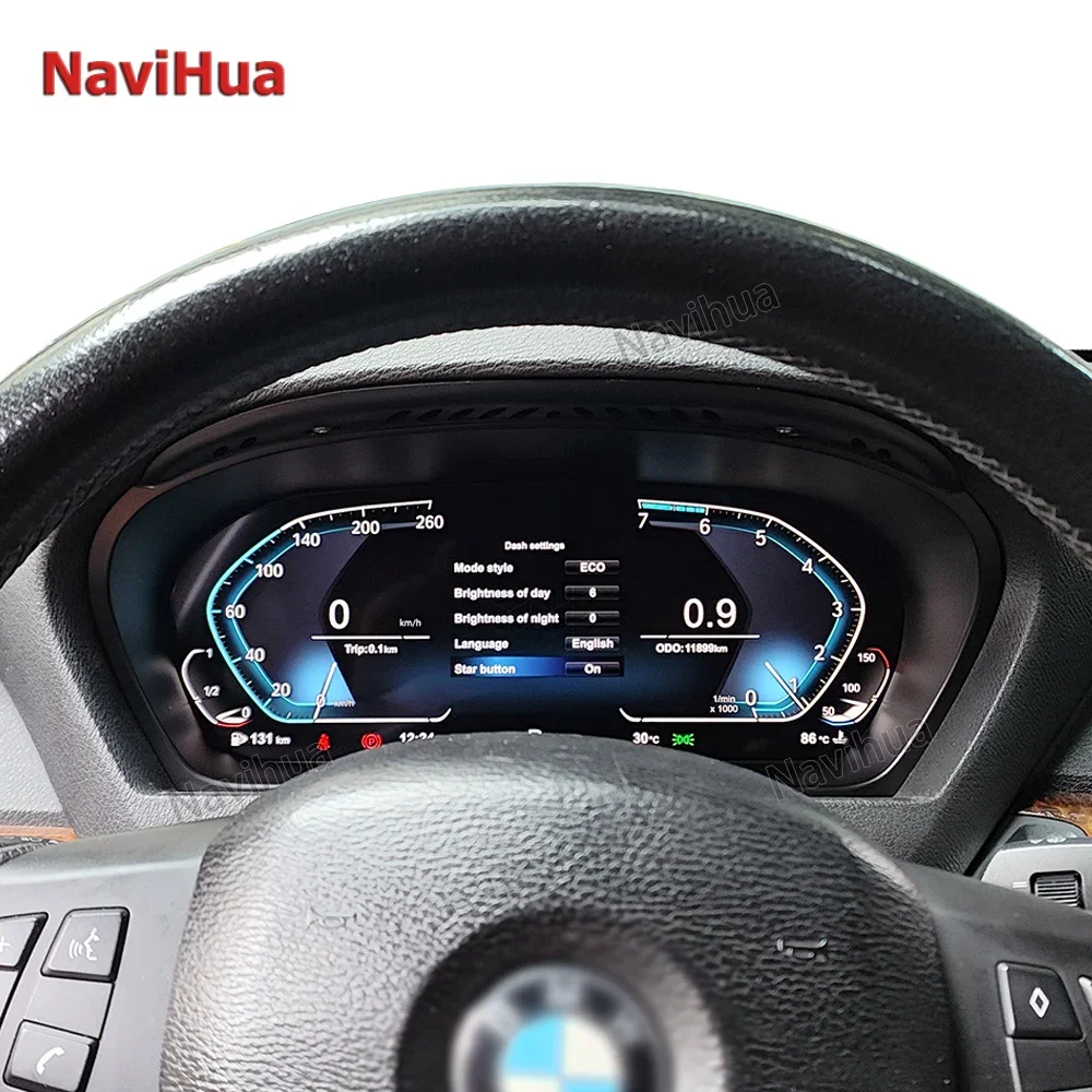 For BMW X5 E70  LCD Screen Linux System Car Digital Cluster Dashboard Instrument Speedometer Virtual Cockpit New Upgrade