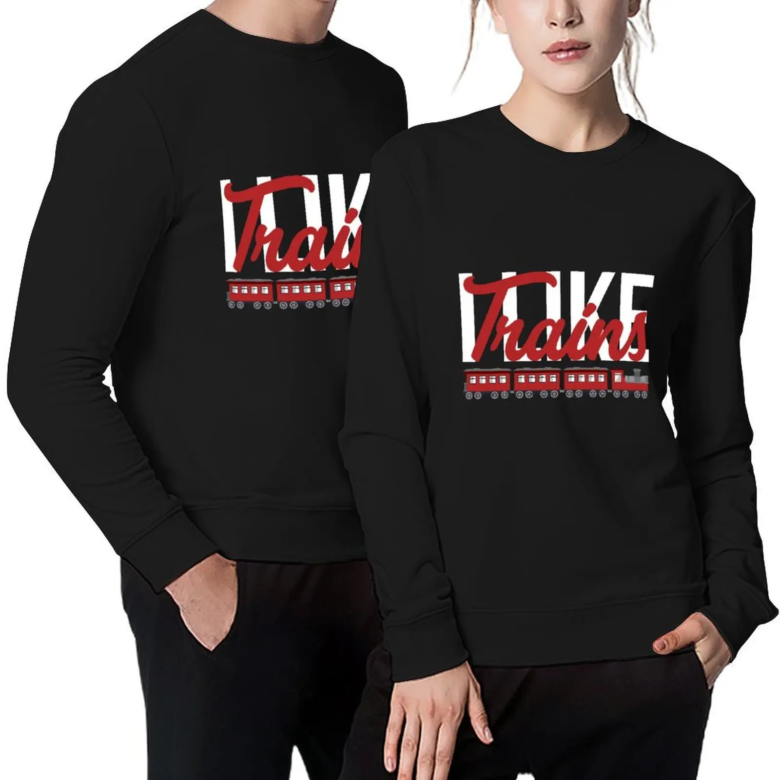 

Funny Locomotive Train Lover Gift 'I Like Trains' Trains Pullover japanese style men wear tracksuit men men's sweatshirt