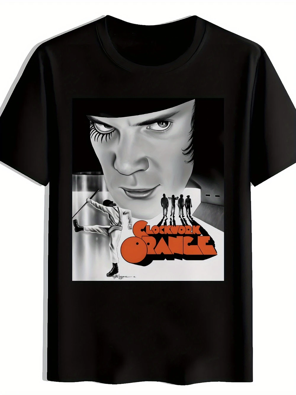 Men'S T-Shirt Featuring Elements From The Film Clockwork Orange Designed for Easy Commute It Showcases Trendy and Popular Print