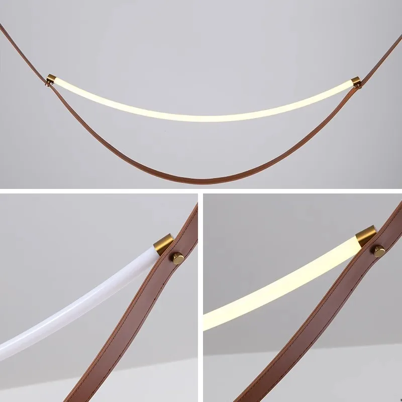 Minimalist belt designer model room living room loft high rise villa staircase dining room pendant light