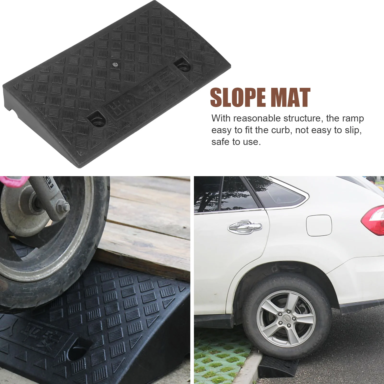 Cars Step Mat Slope Vehicle Ramp Curb Garage Motorcycle Light Driveway Loading Black Ramps