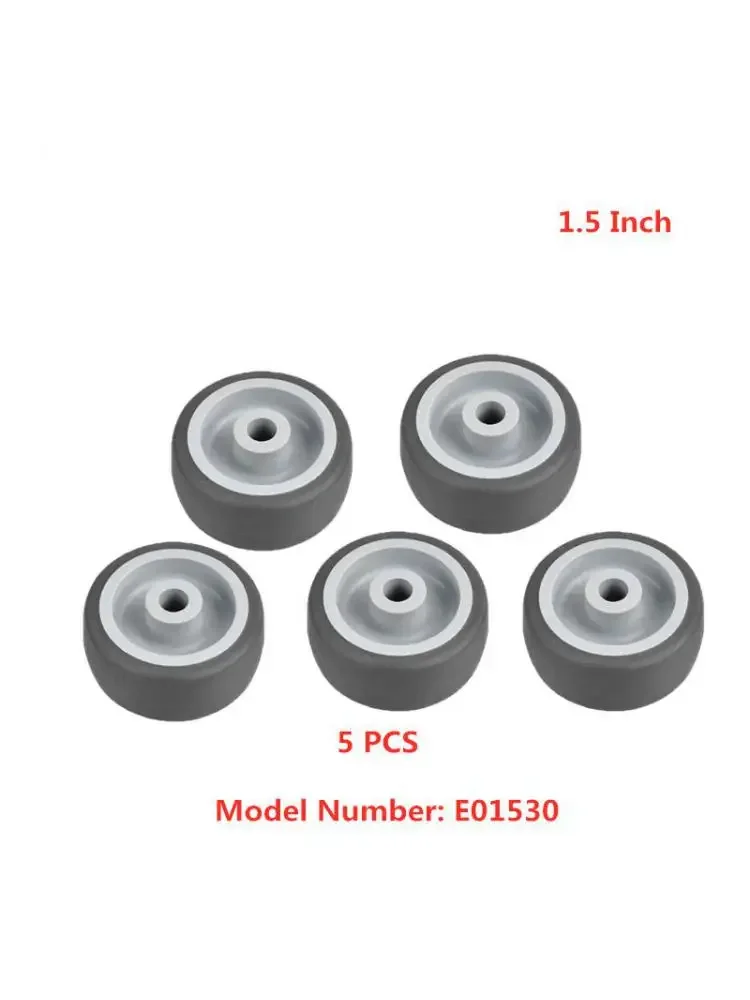 5 Pcs/Lot Casers Quality 1.5 Inch Light Tpr Single Wheel Diameter 40mm Gray Mute Wear-Resistant Medical Device