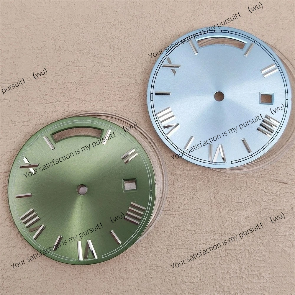 ZOCI-31mm Day Date Dial Sky Blue Dial 8285 Watch Faces for 8285 Movement Watch Modification Accessories