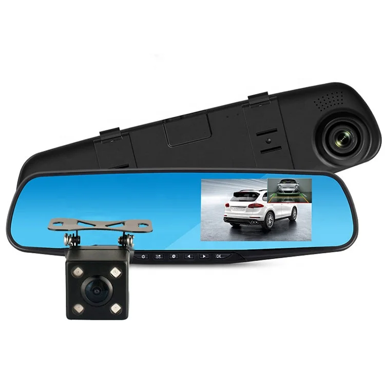 

1080P rearview mirror car recorder streaming dashboard camera 4.19 inch screen dual camera night vision car driving recorder