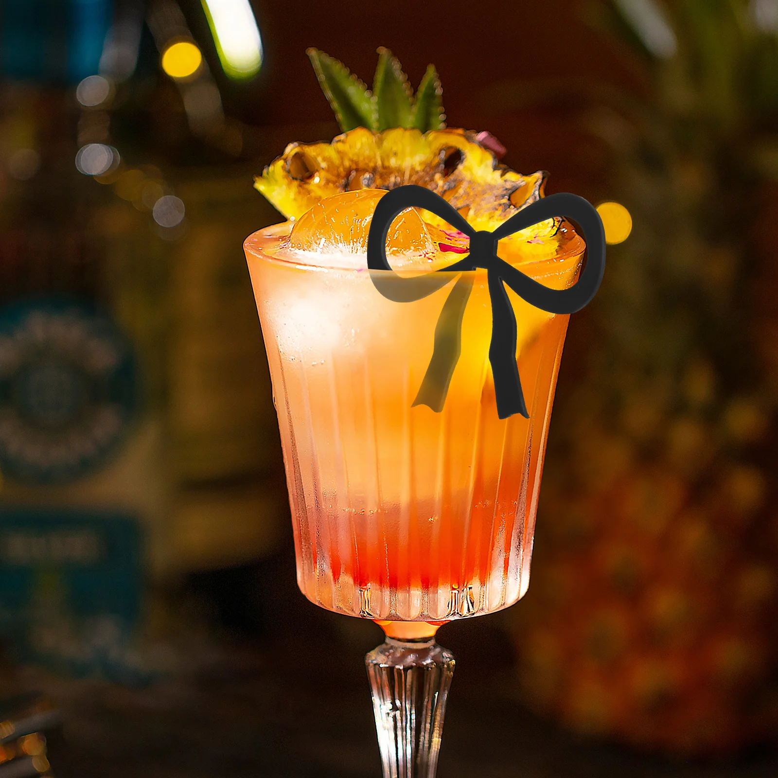 

20Pcs Bow Drink Tags Acrylic Wine Glass Identifiers Reusable Party Drink Markers for Wedding Birthday Cocktail Decorations