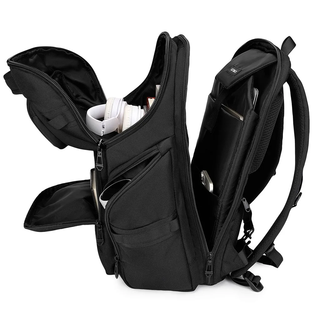 SR-Sac d'affaires multifonctionnel pour homme, grande capacité, étanche, ordinateur portable 15.6 ", voyage en plein air