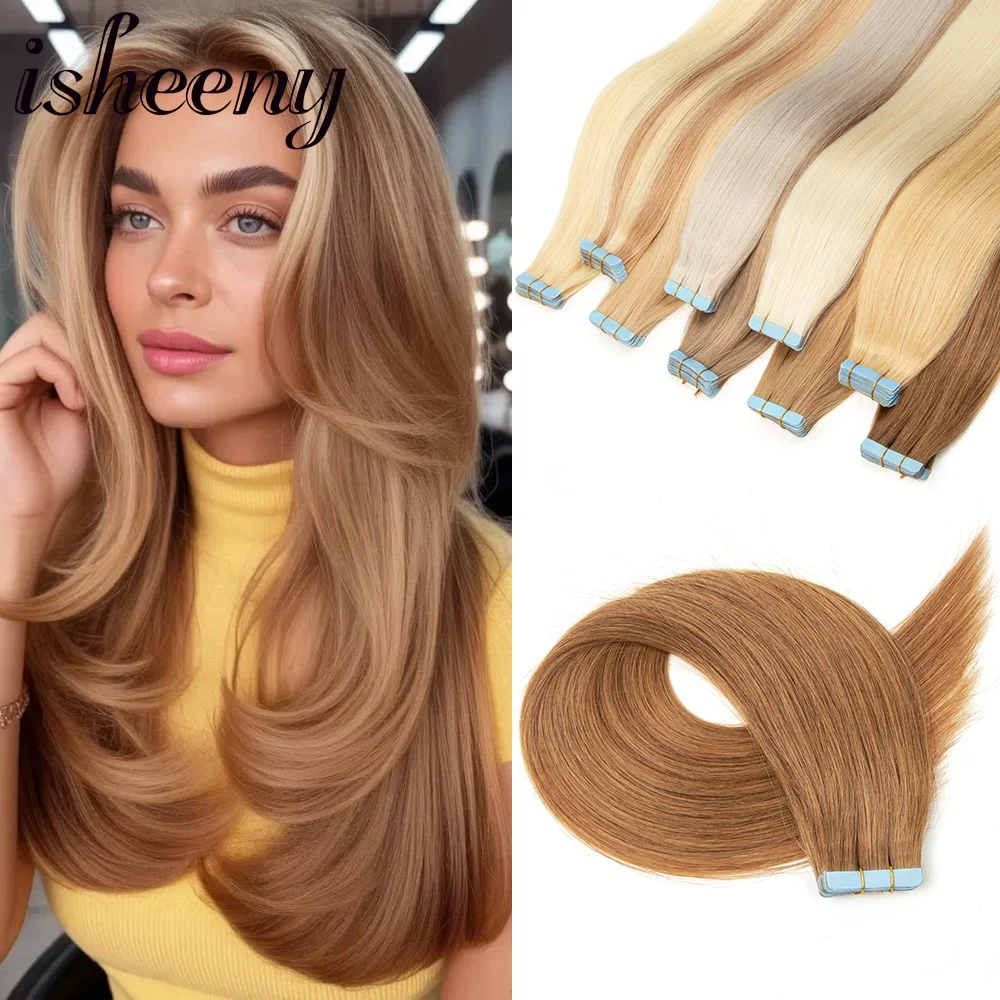 Straight Tape in Human Hair Extensions Straight 12